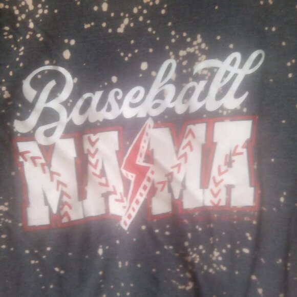 Southern Bliss Baseball Mama Dark Gray T-shirt Size S - Picture 5 of 5